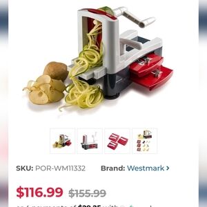 Westmark vegetable slicer Spiromat vegetable spiralizer slicer dicer.